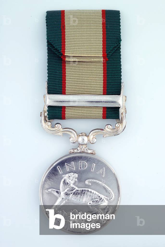 India General Service Medal 1936-39, with clasp: North West Frontier 1937-39; specimen (metal)