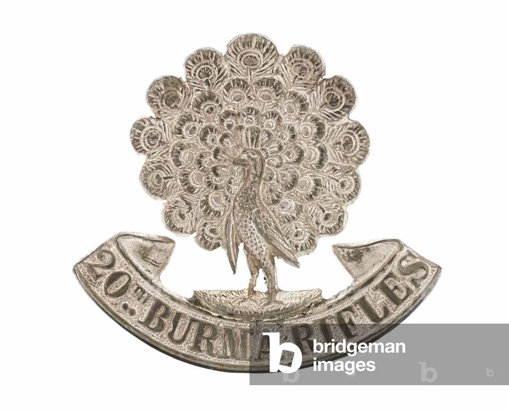 Pouch badge, 20th Burma Rifles, 1922-1937 (silver)