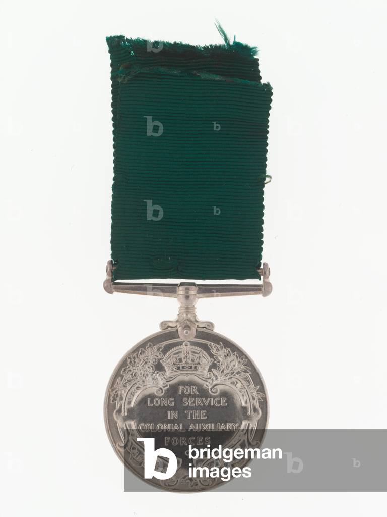 Colonial Auxiliary Forces Long Service Medal awarded to Lieutenant-Colonel B H Belson, Canadian Forces (metal)