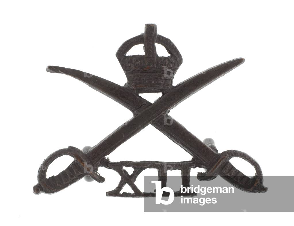 Collar badge, officer, 12th Cavalry, 1901-1922 (metal)