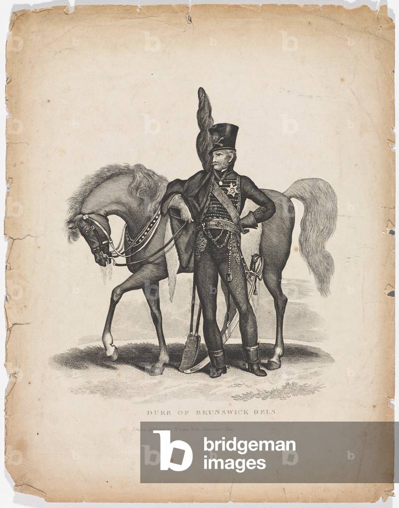 Duke of Brunswick-Oels, 1815 (line engraving)