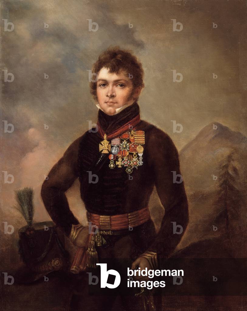 Major Sir John Scott Lillie, 7th Cacadores, Portuguese Army, 1820 circa (oil on canvas)
