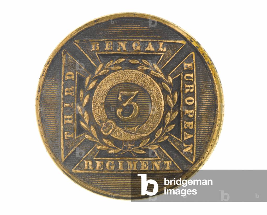 Button, officer, 3rd Bengal European Regiment, 1854-1861 (brass)