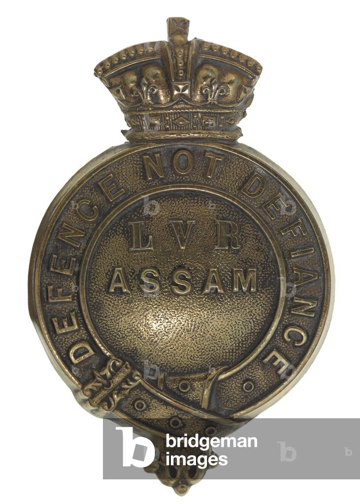 Cap badge, Lakhimpur Volunteer Rifle Corps, 1882-1888 (brass)
