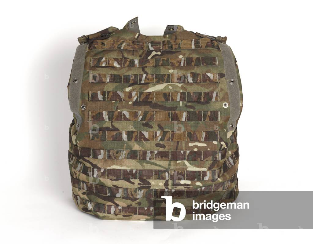 Multi-terrain pattern (MTP) Osprey Mk 4 body armour cover, vest front,  2010 circa