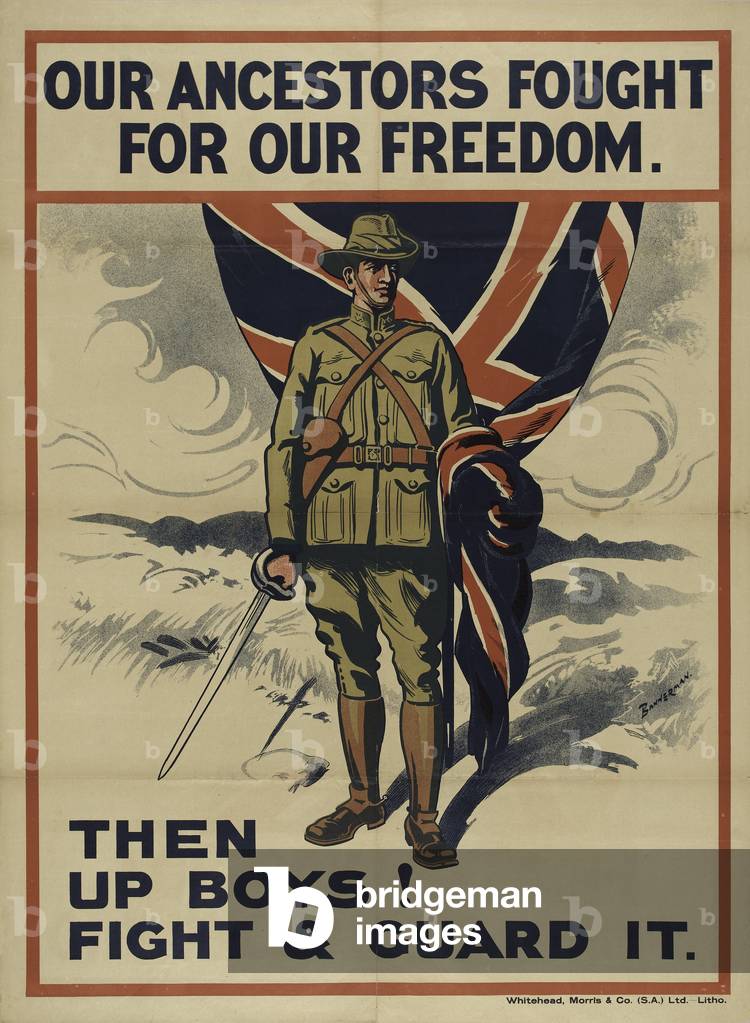 Our Ancestors Fought for Freedom. Then Up Boys! Fight & Guard It., c.1914 (chromolitho)
