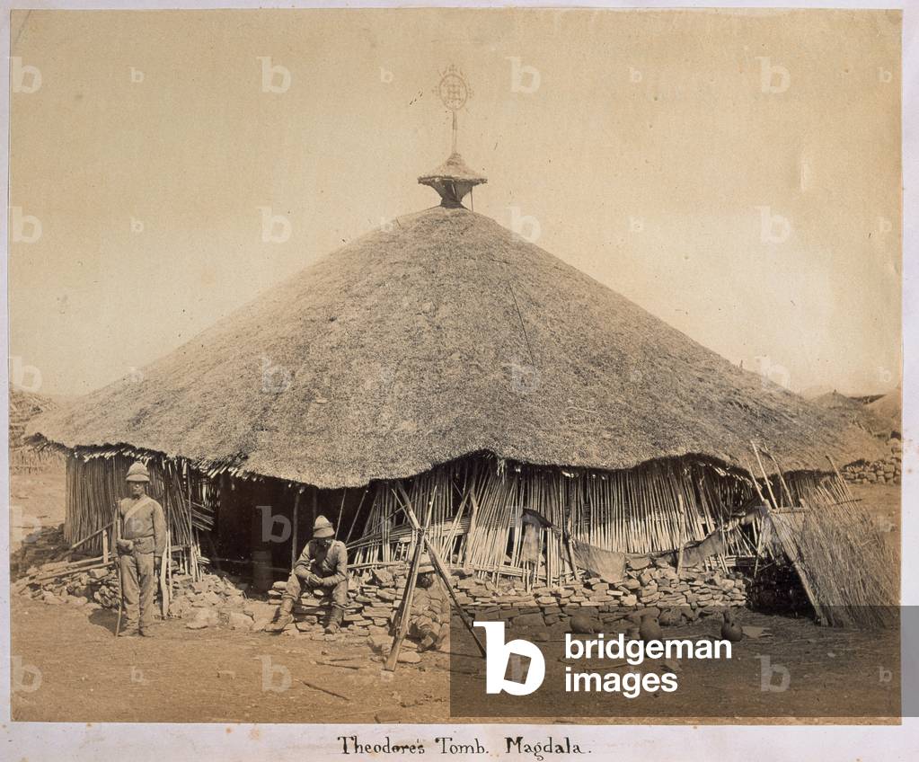 Theodores Tomb, Magdala, Abyssinia, 1868 (b/w photo)