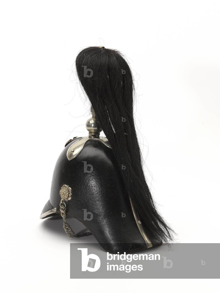 Officers helmet, Royal Jersey Militia Rifle Company, 1854 circa (leather)