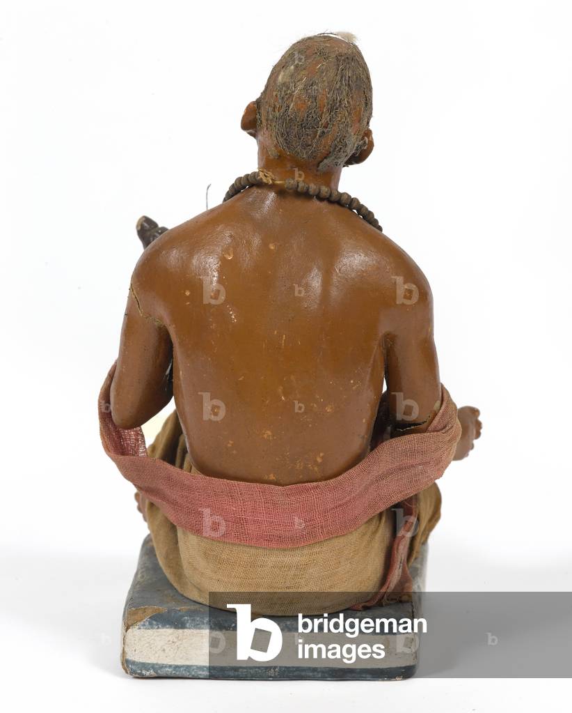 Bajae Wallah, Street Musician, terracotta figurine, India, c.1880 (statuette)