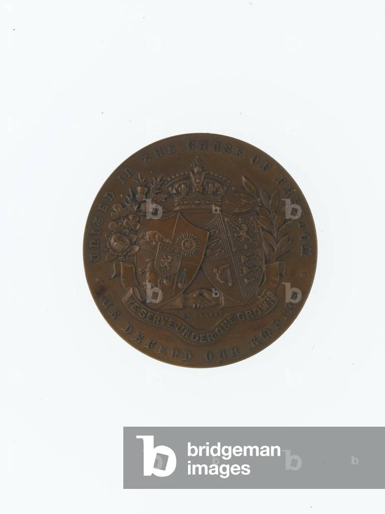 Souvenir token commemorating the unity of Great Britain and the Commonwealth of Australia, Boer War, 1901 circa (bronze)