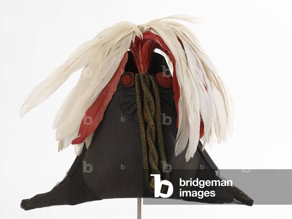 Cocked hat, Army Staff, worn by FM Arthur Wellesley, 1st Duke of Wellington, c.1846 (black beaver & feathers)