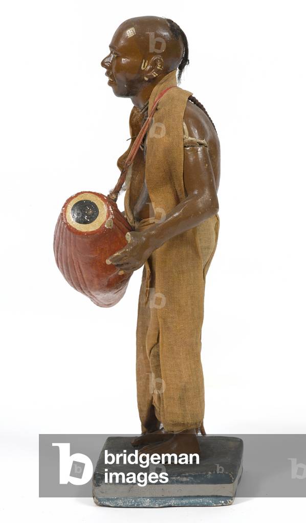 Tom Tom Wallah, Street Musician, terracotta figurine, India, c.1880 (statuette)
