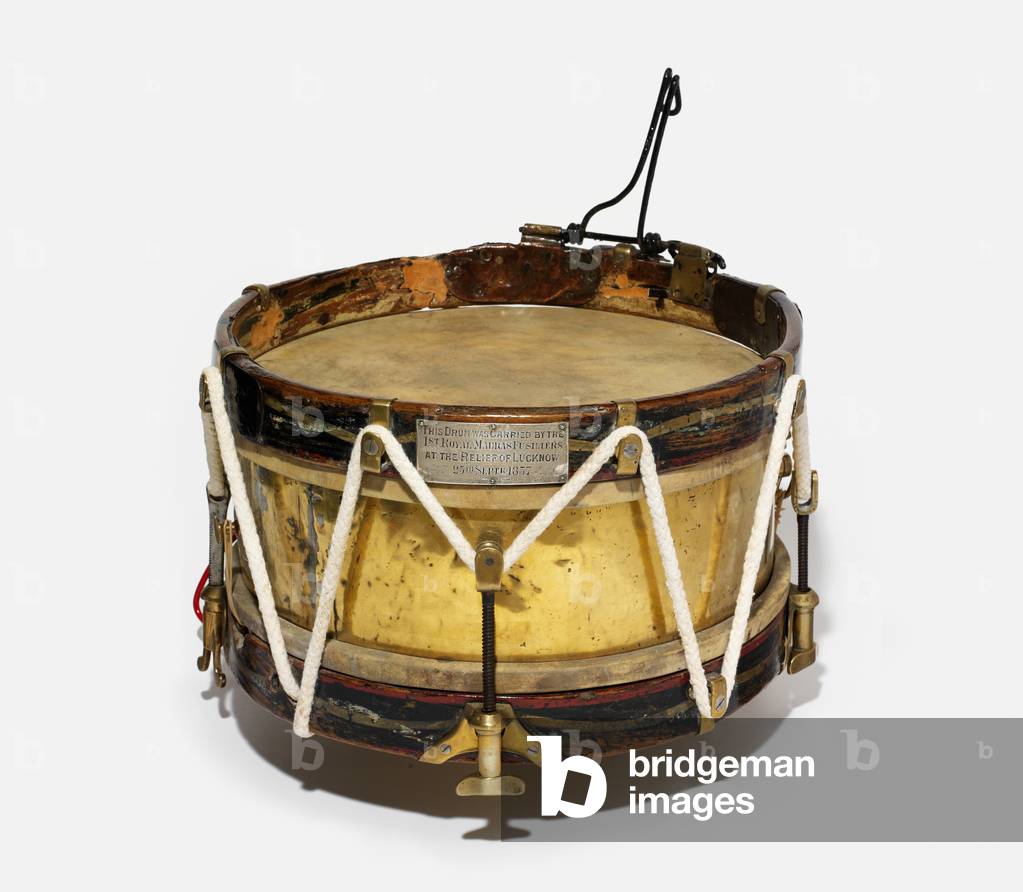 Side drum carried by the 1st Madras European Fusiliers at the Relief of Lucknow, 25 September 1857