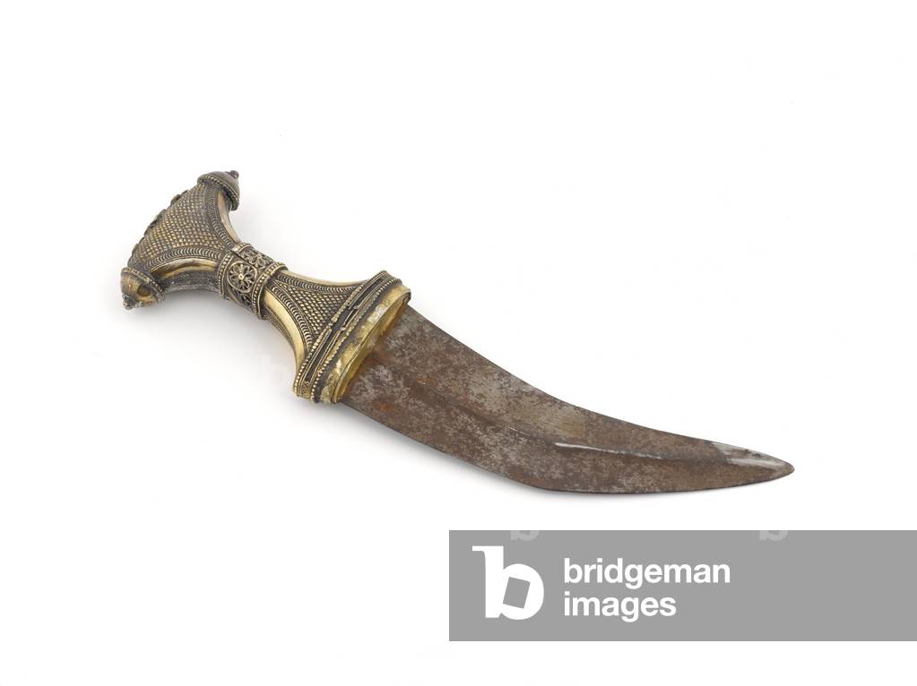 Dagger formerly belonging to T E Lawrence, presented by Sherif Nasir in 1917 (steel & silver-gilt)