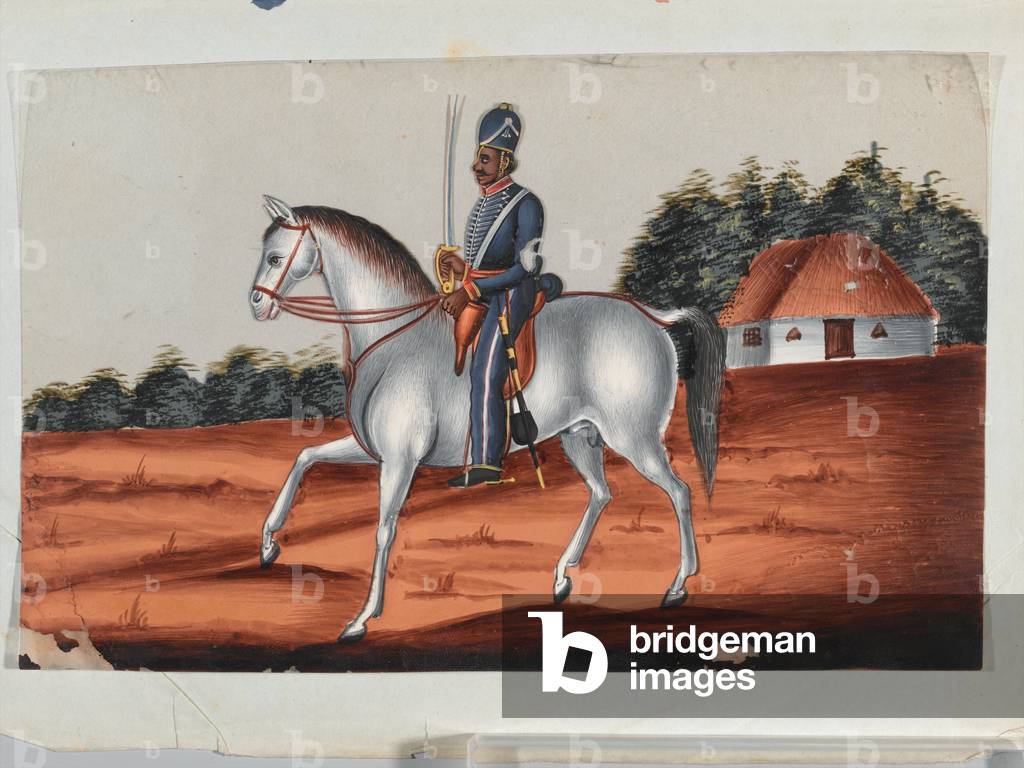 Sowar, Madras Cavalry, 1835 circa (gouache on mica)