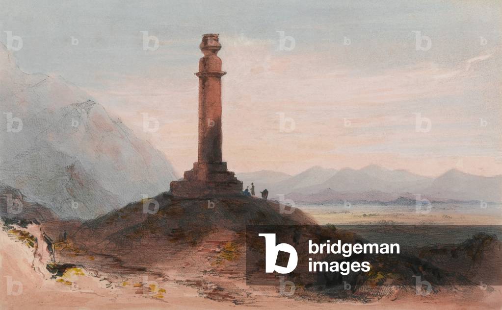 Alexander's Column near Cabul, c.1842 (colour litho)