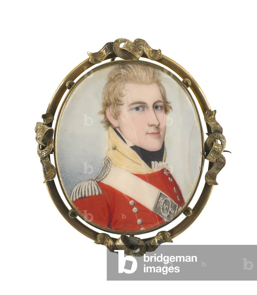 Lieutenant John Waters, 5th Garrison Battalion, 1809 circa (miniature on ivory)