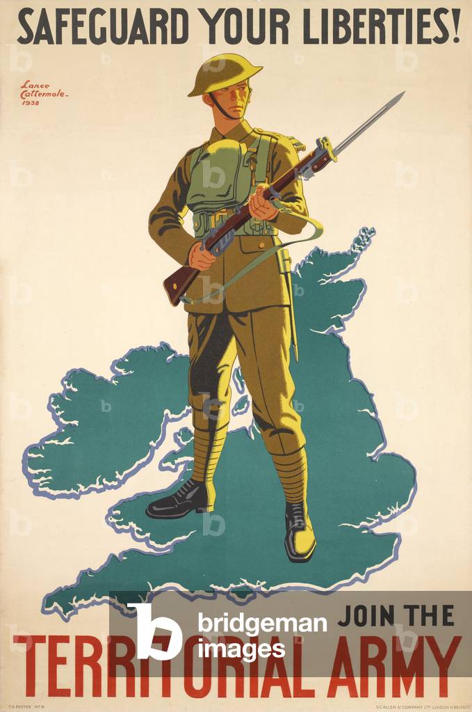 ‘Safeguard Your Liberties! Join the Territorial Army’, 1938 (colour litho)