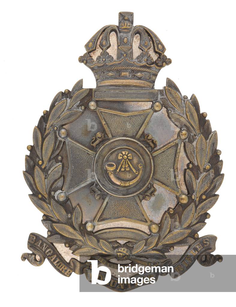 Pouch belt plate, Bangalore Rifle Volunteers, 1868-1901 (metal)