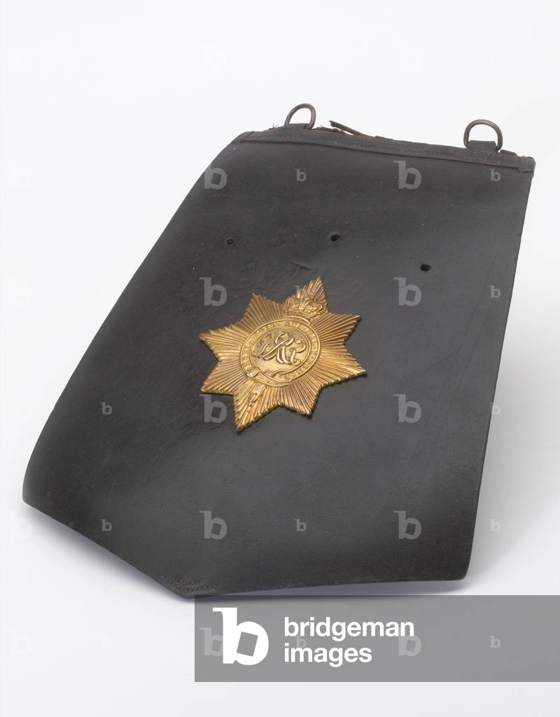 Officers sabretache worn by Captain William Tyrwhitt Drake, Royal Regiment of Horse Guards, at the Battle of Waterloo, 1815 (sabretache, undress, officer)