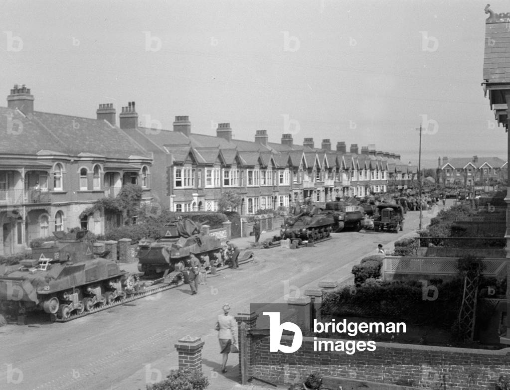 Preparation for the invasion, 1944 (b/w photo)