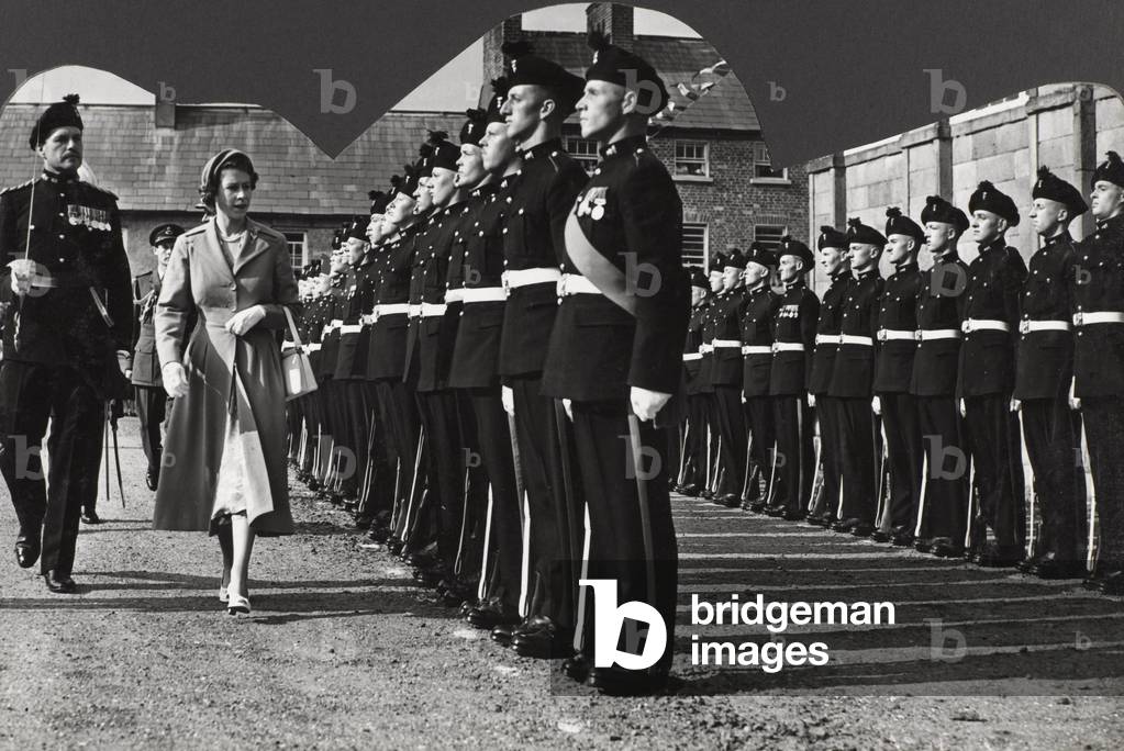 State Visit to Northern Ireland of Her Majesty Queen Elizabeth II and His Royal Highness The Duke of Edinburgh 29th June - 4th July 1953 (b/w photo)