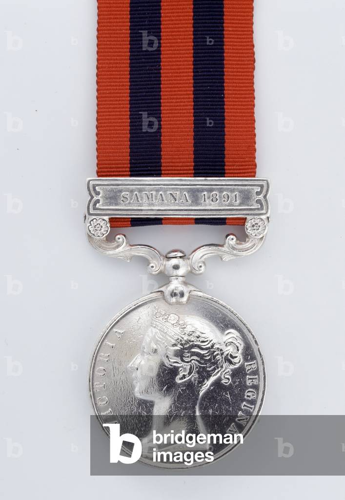 India General Service Medal 1854-95, Sepoy Jiwa Singh, 15th (The Ludhiana Sikh) Regiment of Bengal Infantry (metal)