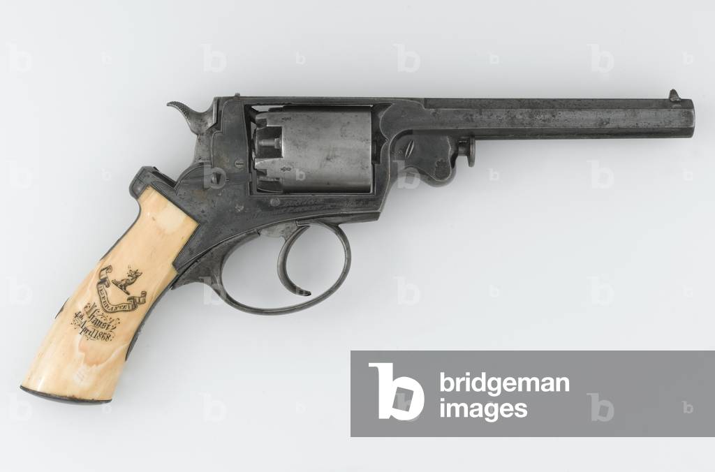Adams .476inch percussion revolver used by Lieutenant Charles Webber, Royal Engineers, c.1858 (revolver, percussion, Adams, .476 in)