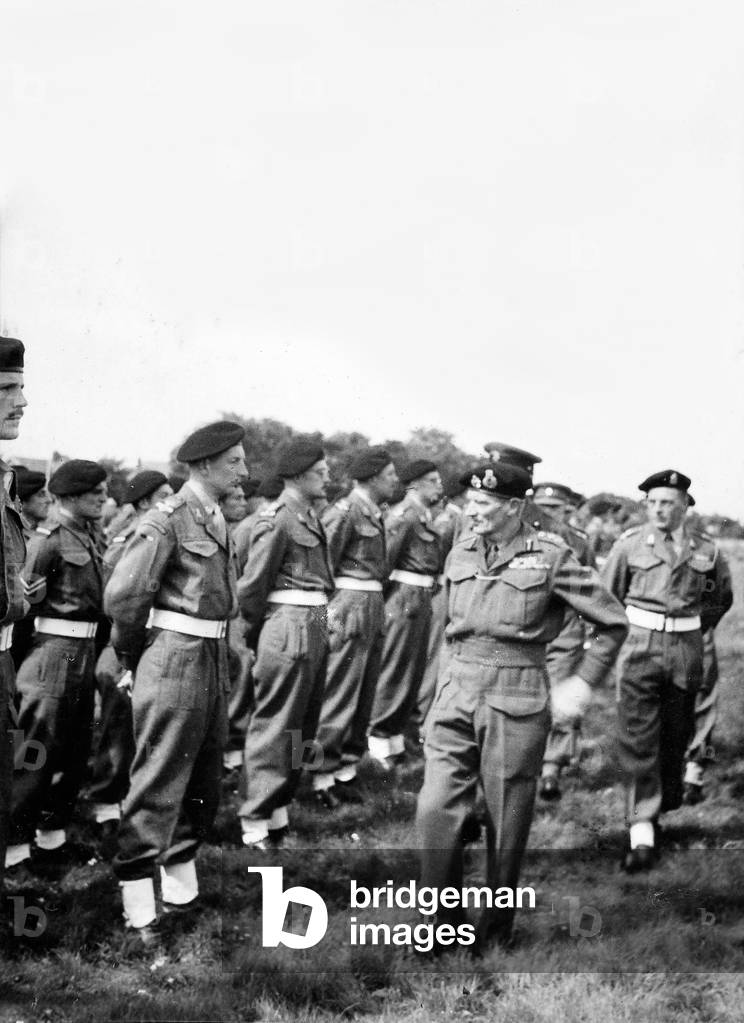 Inspection by General Sir Bernard Montgomery, at Worthing, May 1944 (b/w photo)