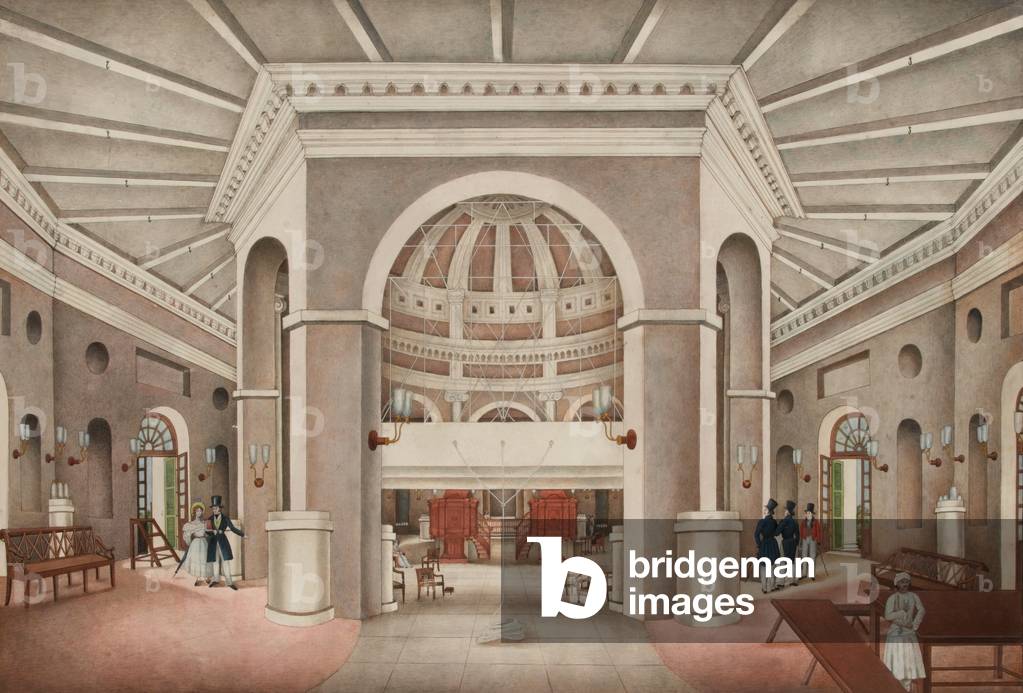 Interior view of St Jamess Church, Delhi, c.1836 (w/c)