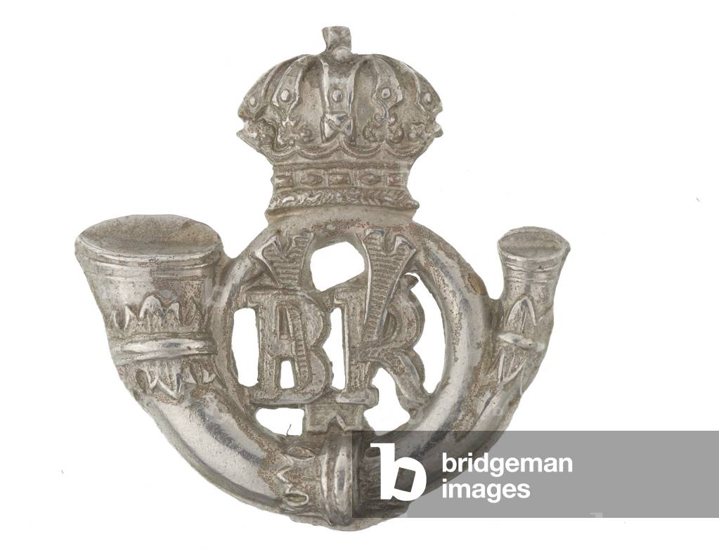 Collar badge, Bangalore Rifle Volunteers, pre-1901 (metal)