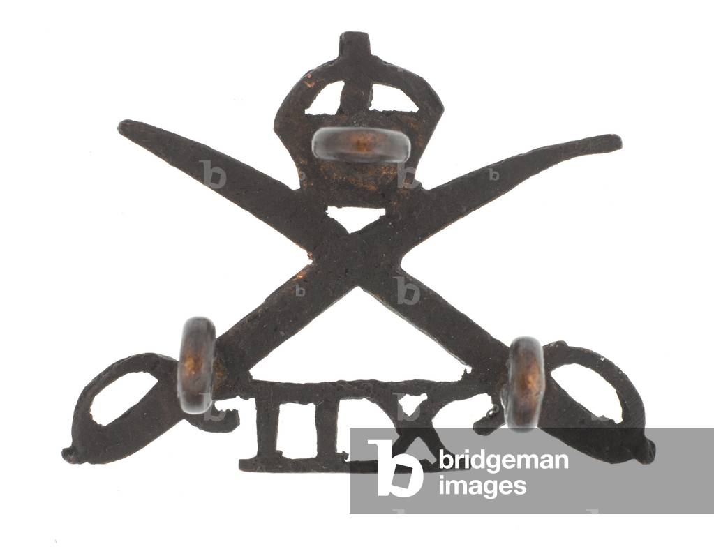Collar badge, officer, 12th Cavalry, 1901-1922 (metal)