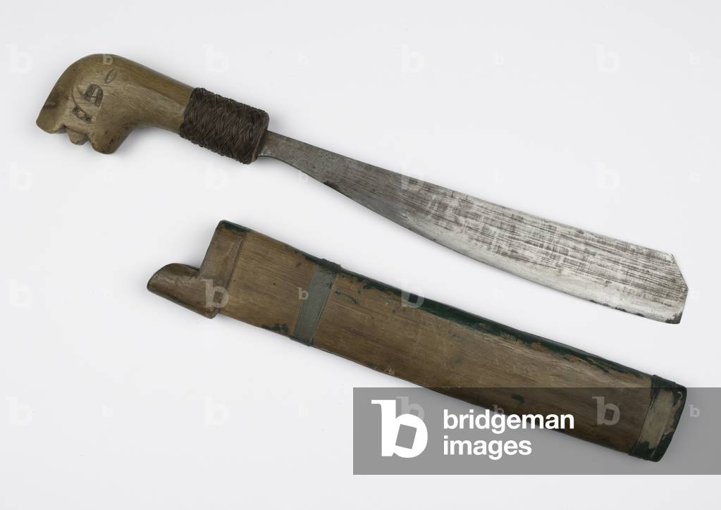 Native Malay parang, 1950 circa (wood and metal)