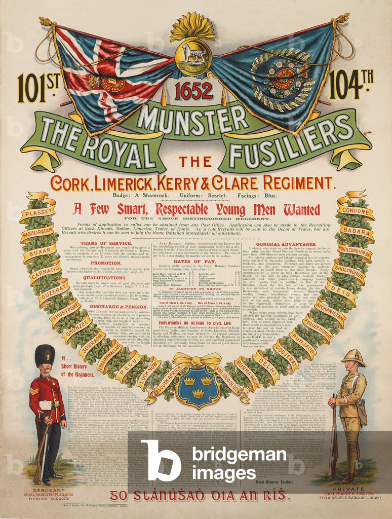 The Royal Munster Fusiliers (101st and 104th Foot) (chromolithograph)