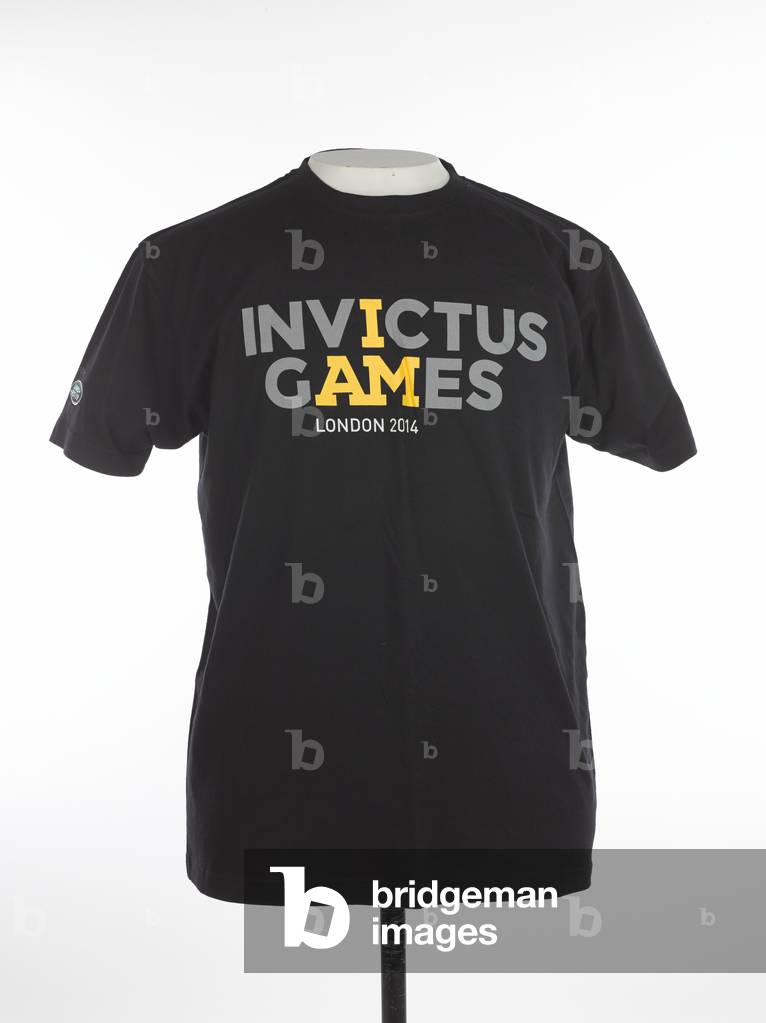 Promotional t-shirt advertising the inaugural Invictus Games, 2014 (fabric)