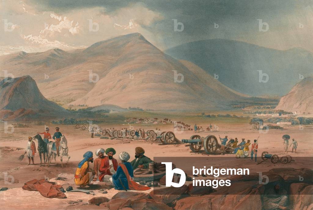 The Village of Urghundee, c.1839 (lithograph, tinted)