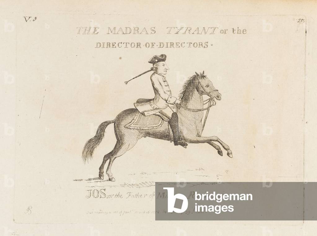 The Madras Tyrant, or the Director of Directors (etching)