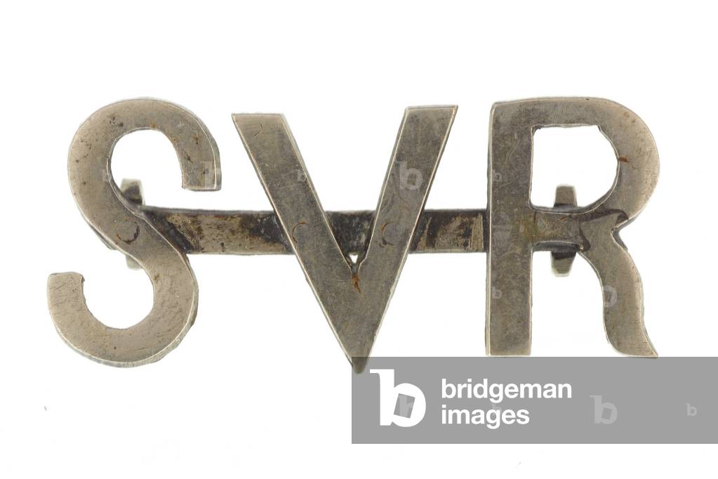 Shoulder title, Simla Volunteer Rifles, 1904-1920 (metal)