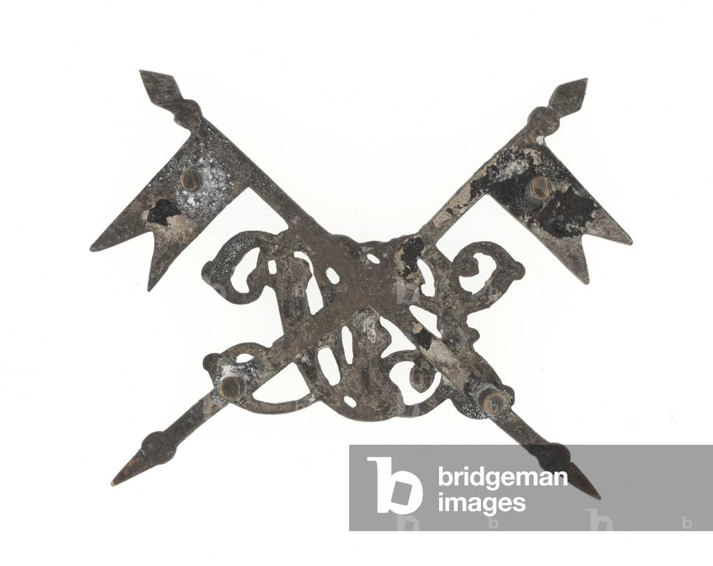Pouch badge, Calcutta Volunteer Lancers, 1872-1881 (brass)