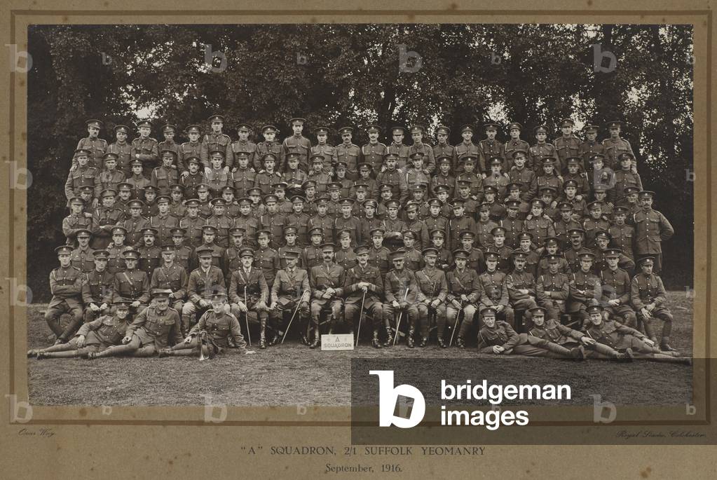 A Sqn 2/1 Suffolk Yeomanry, 1916 (b/w photo)