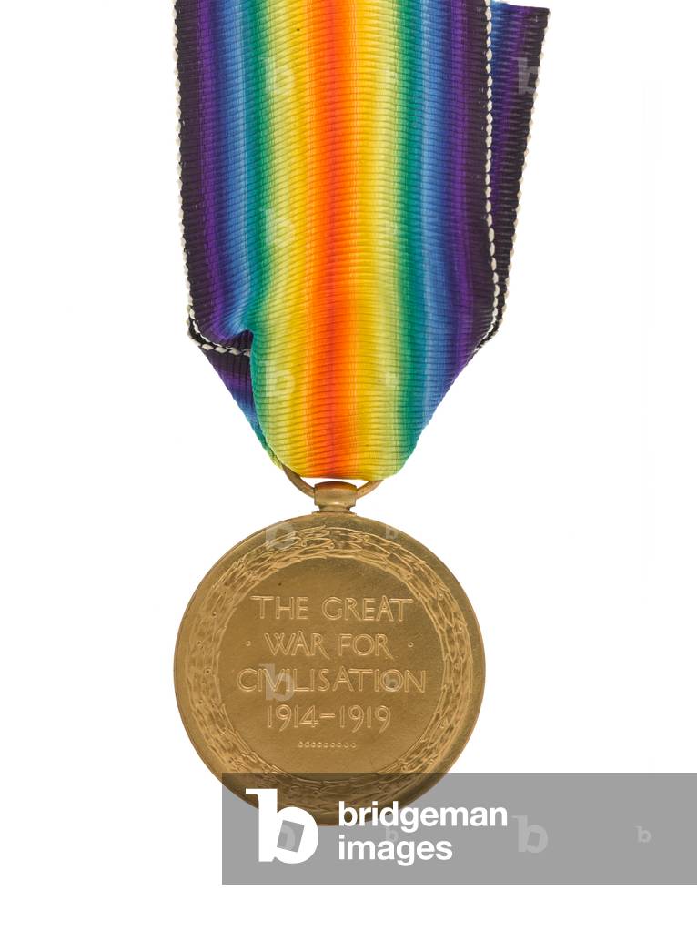Allied Victory Medal awarded to Major Oliver Stewart of the Royal Flying Corps (metal)