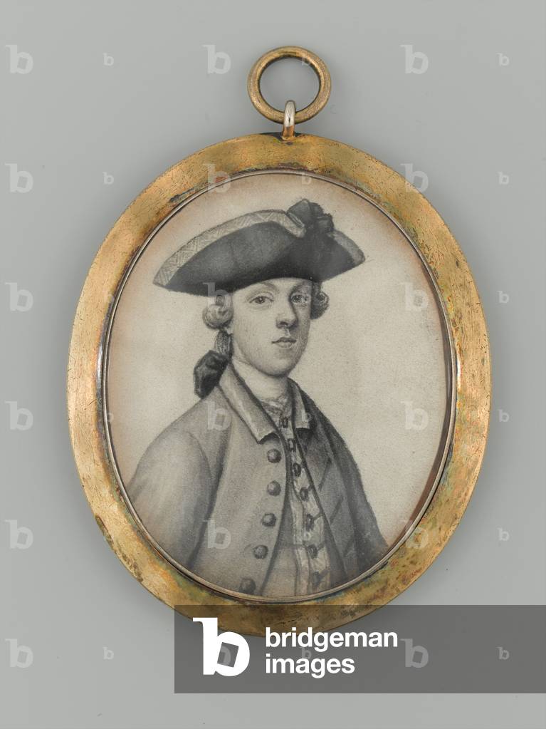 Major James Wolfe, 1750 circa (miniature on paper)