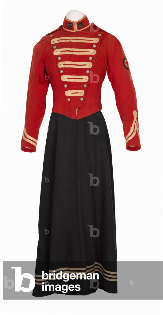 Short frogged dress jacket worn by Miss Lillian A M Franklin, First Aid Nursing Yeomanry, c.1909 (jacket, short frogged)