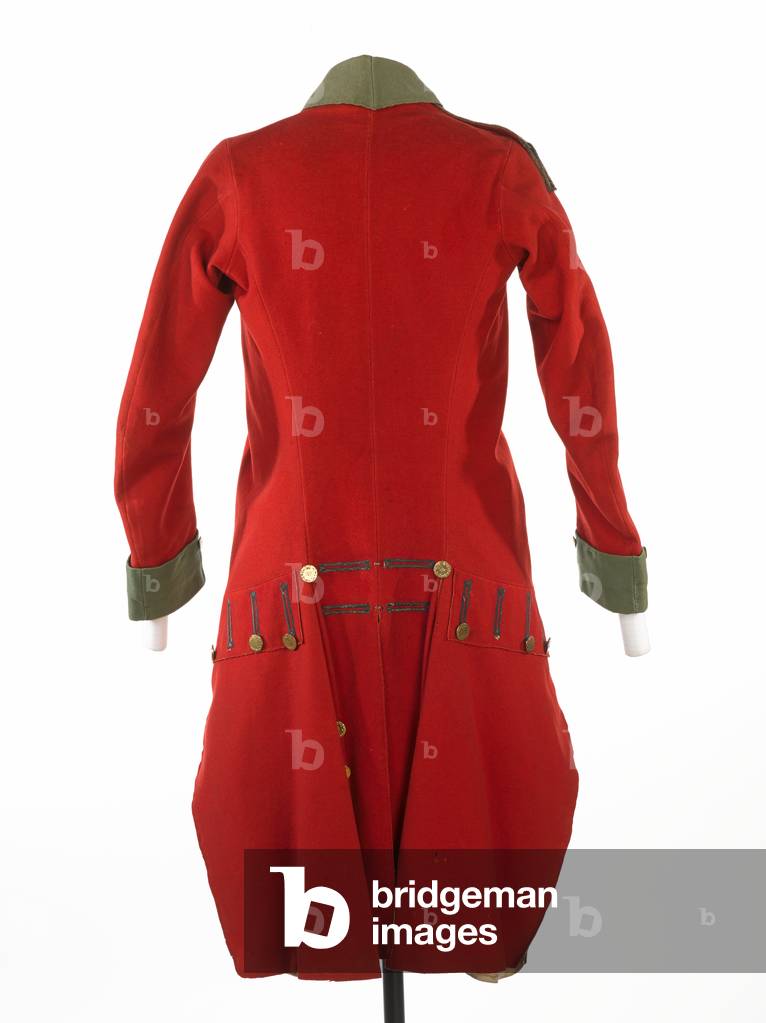 Officers coatee, 49th Regiment of Foot, 1770 circa (fabric)