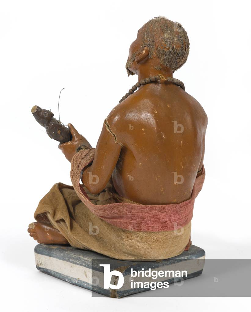 Bajae Wallah, Street Musician, terracotta figurine, India, c.1880 (statuette)