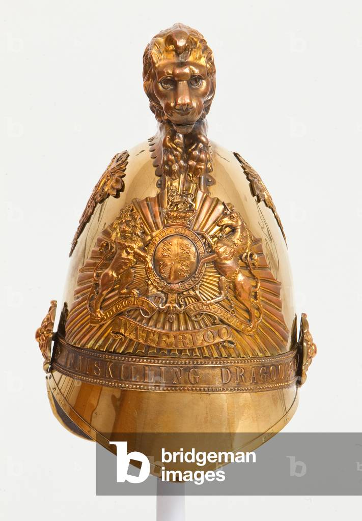 Officers metal helmet, 6th (Inniskilling) Dragoons, c.1840 (helmet, metal)