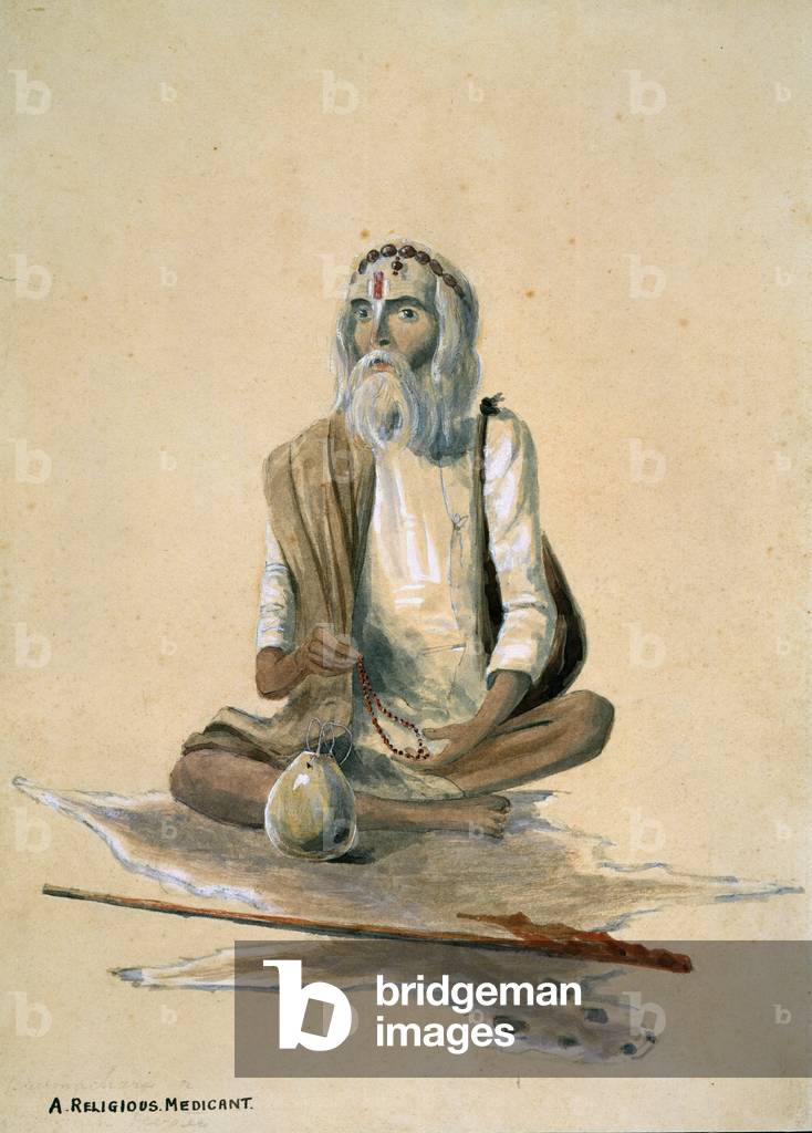 A religious mendicant, India, 1870 circa (w/c)