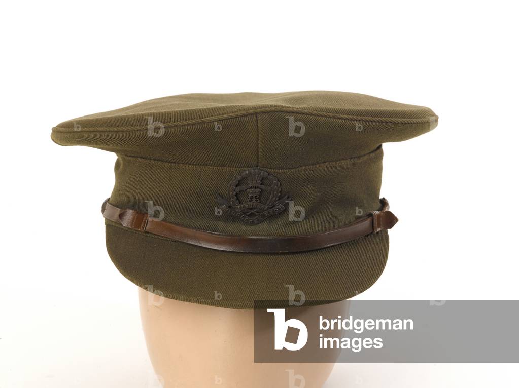 Forage cap worn by Captain George Johnson, 2nd Battalion The Duke of Cambridges Own (Middlesex Regiment), on 1 July 1916 (fabric)