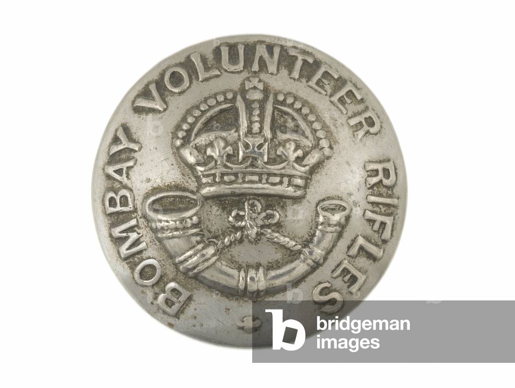 Button, Bombay Volunteer Rifles, 1901-1947 (metal)