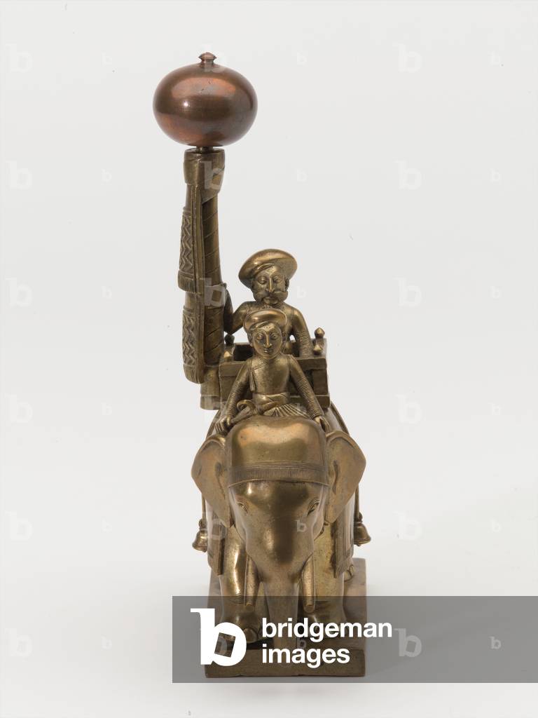 Bronze figurine of a Maharajah and mahout on an elephant, 1795 circa (bronze)